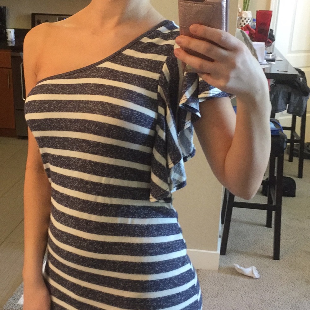 One sleeved striped shirt and/or mini dress NWT